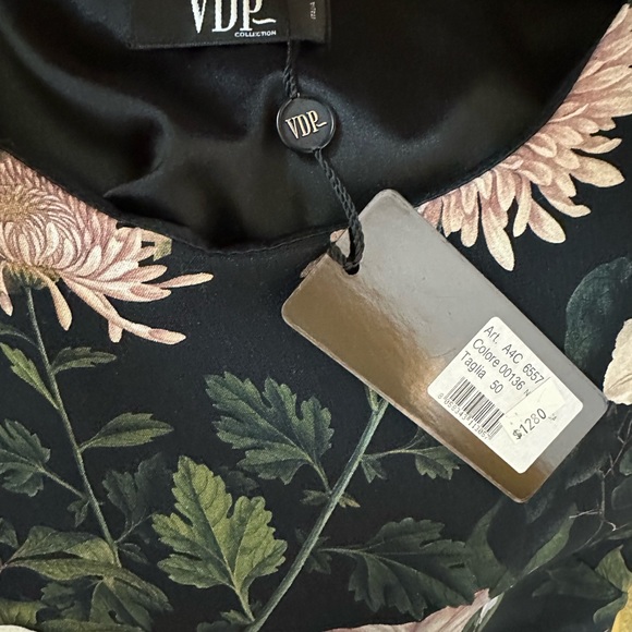 VDP ITALY DRESS FITTED MIDI LENTH DETAILED ZIPPERS ON SHOULDER - Picture 4 of 6
